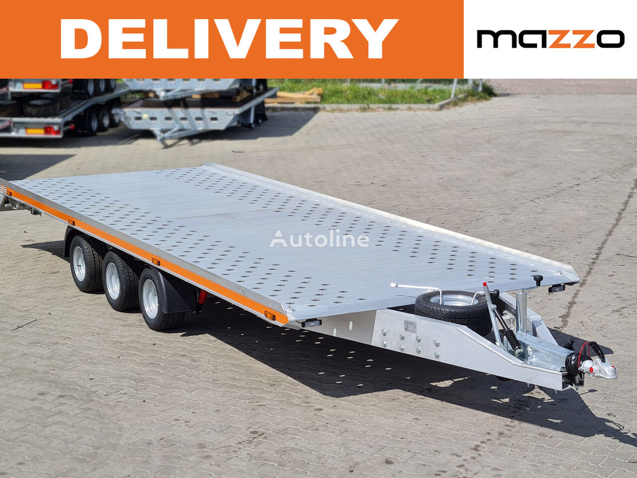 new G602135 600x210cm 3.5t FULL ALU - ONLY 670kg! LED lamps! car transporter trailer