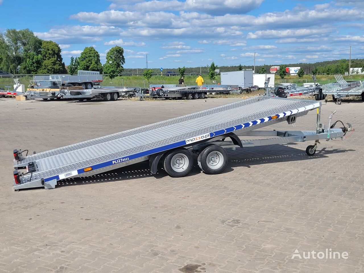 new PLI27-4521Tilted trailer 2700kg 450x210cm car transporter trailer