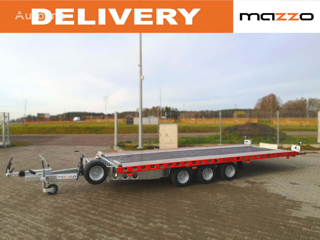 new Wiola L35G50P 500x206cm three axles! Tilt / Kipper 3500kg car transporter trailer