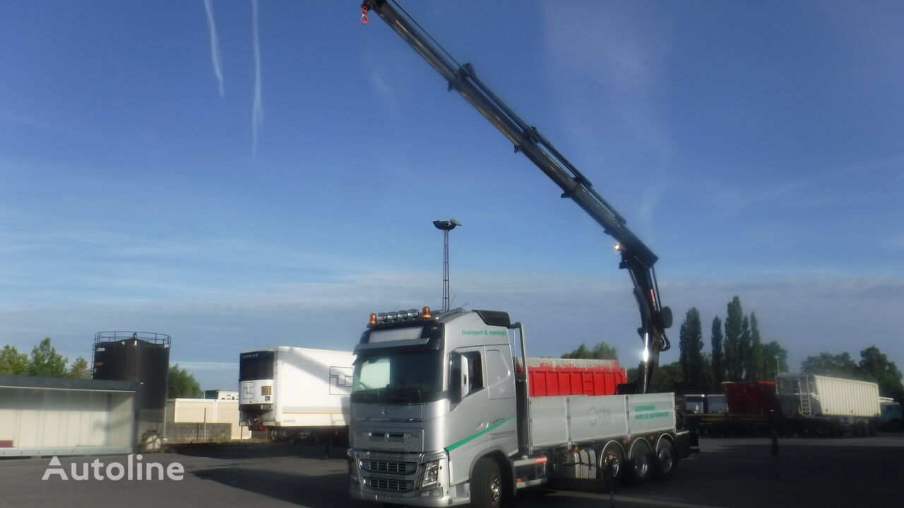 Volvo FH 540 8x2 + Hiab XS 377 EP-4 Hipro flatbed truck
