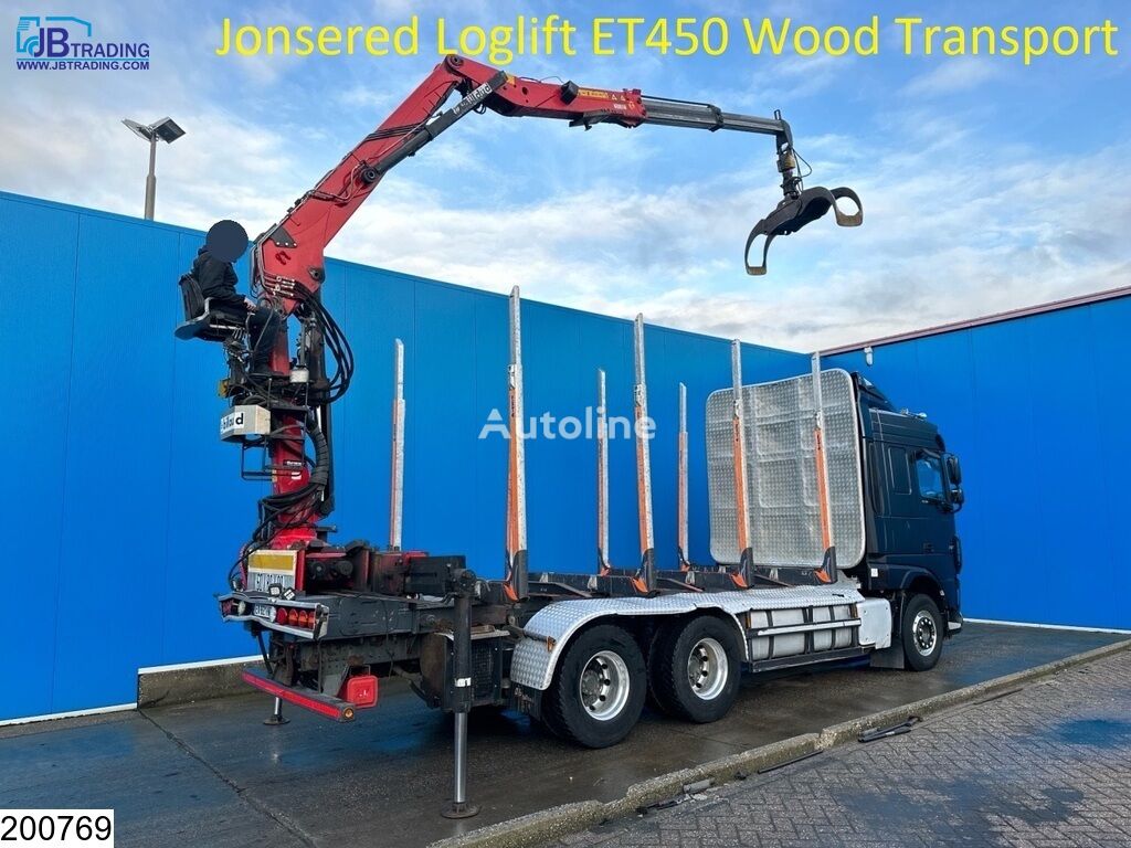 DAF 106 XF 530 6x4, Wood transport, Retarder, Loglift ET450 timber truck